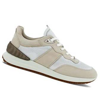 Men's Ecco Astir Retro Casual Shoes White | Canada 458VRW